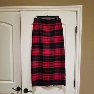 Talbots 100% Wool/Lined Plaid Skirt
